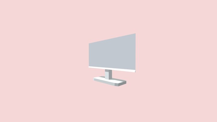 Low poly monitor 3D Model
