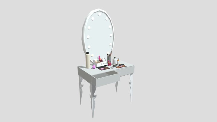 Luxury Makeup  Table Design – Free 3D Model STL