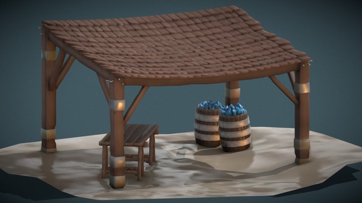 MedievalFantasy Mine Camp 3D Model