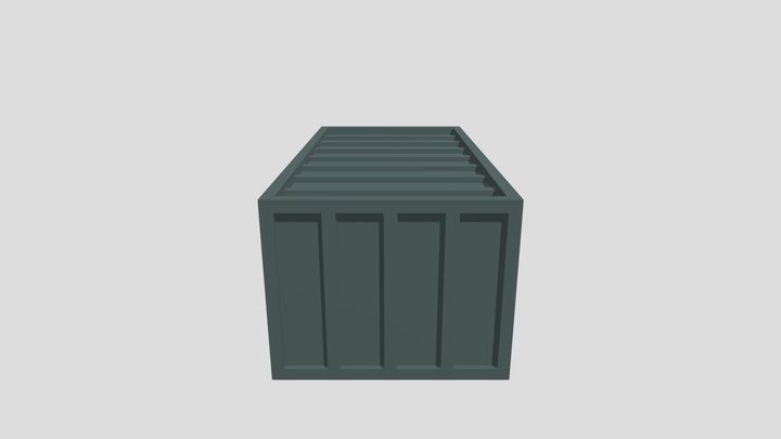 Low poly conteneur 3D Model