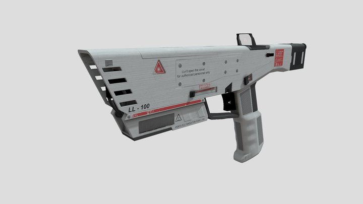 lowpoly laser gun 3D Model