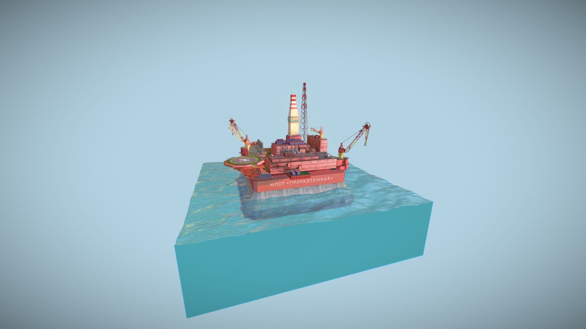 МЛСП «Приразломная» (by LightProduction) - Download Free 3D model by ...