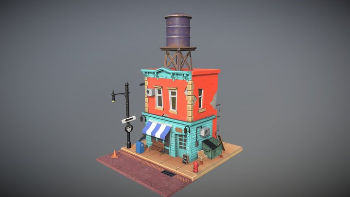 NY Cafe 3D Model