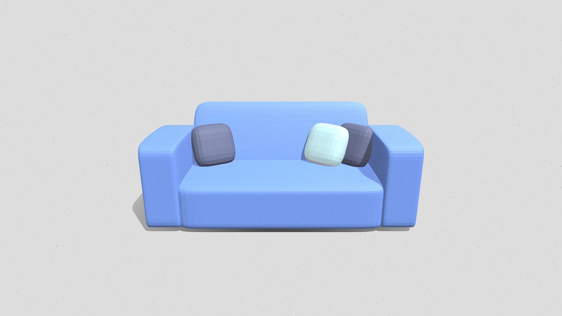Sofa low poly 3D model by Pplik (lucashenrique2205ssp) [221d159