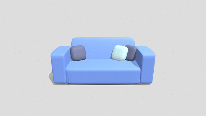 Sofa low poly 3D Model