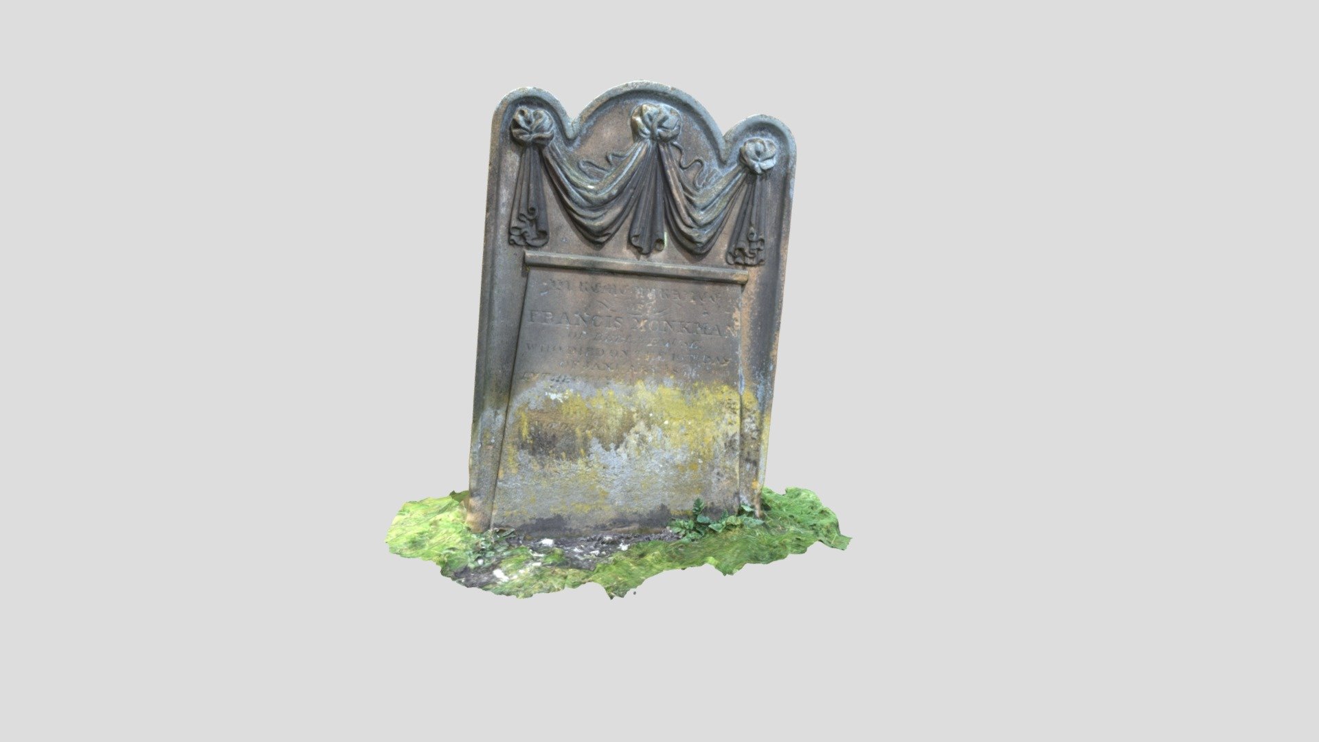 Gravestone of Francis Monkman, Wharram Percy - 3D model by Kieron Niven ...