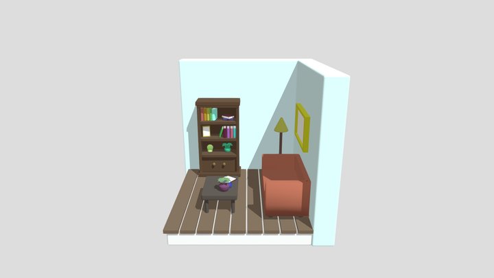 isometric living room 3D Model