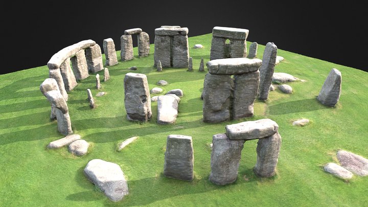 Stonehenge Cropped Full 1 Texture 3D Model