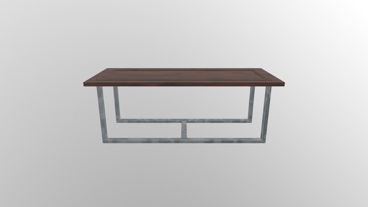 Wooden Table Low-poly 3D Model 3D Model