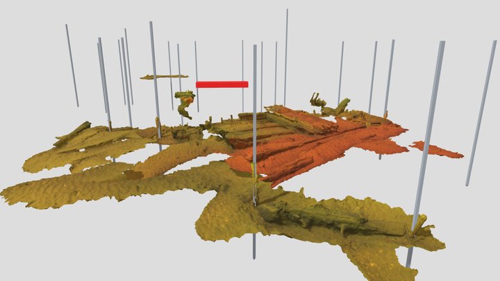 Botterwrak in 't kleine Zeetje 3D Model