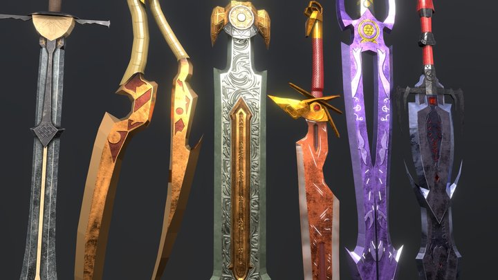 Epic Swords 3D Model