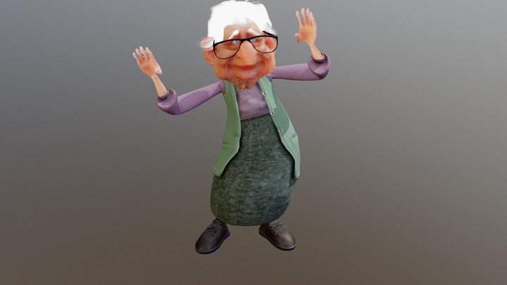 Dancing Grandma 3D Model