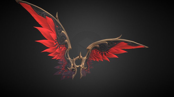 Animated character wing 3D Model