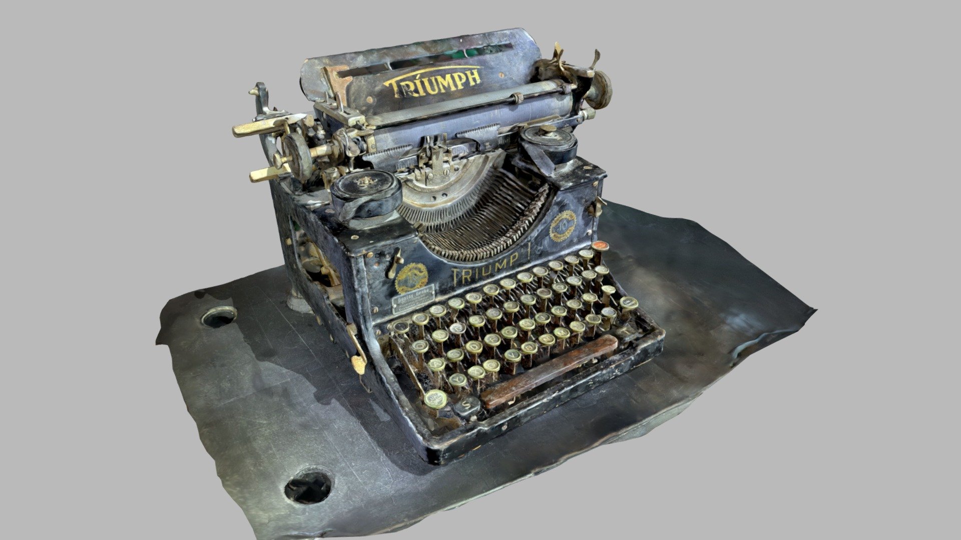 Triumph Series 10 Typewriter 1927 Before Resto. - Download Free 3D