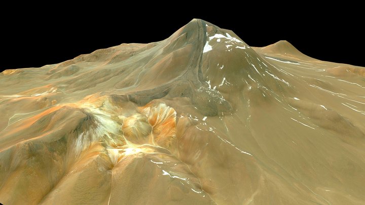 Mount Llullaillaco Volcano Peak, Argentina – Modello 3D gratuito STL