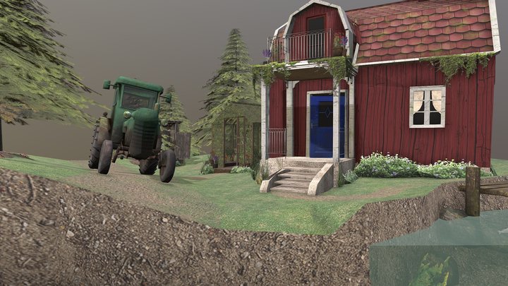 DAE Diorama - Eco House 3D Model