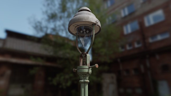 BAMAG U7 - Old Berlin gas street light 3D Model