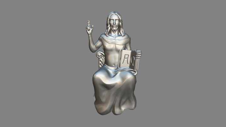 Statuina del Cristo seduto 3D Model
