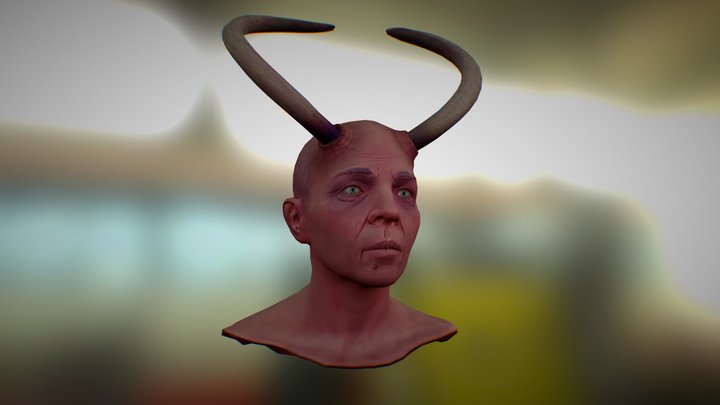 Demon Headno Mask 3D Model
