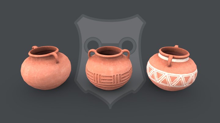 Pottery 4A Pot 3D Model