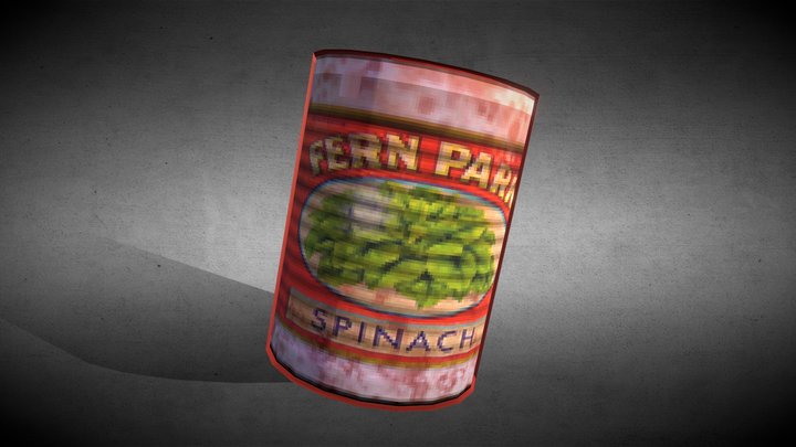 low poly can (ps1 style) 3D Model