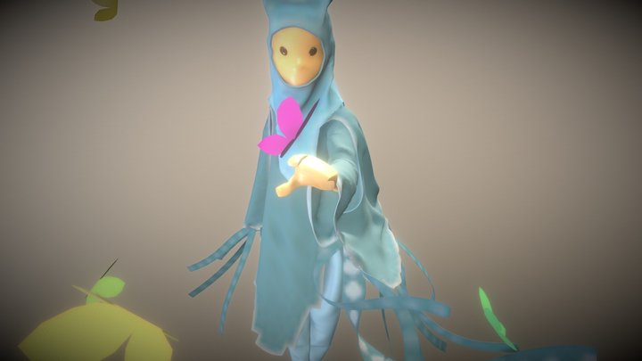 Flying cloth with some butterfly