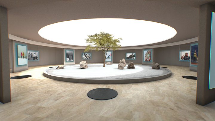 G0025 VR Virtual Reality Gallery "Rock Garden" 3D Model