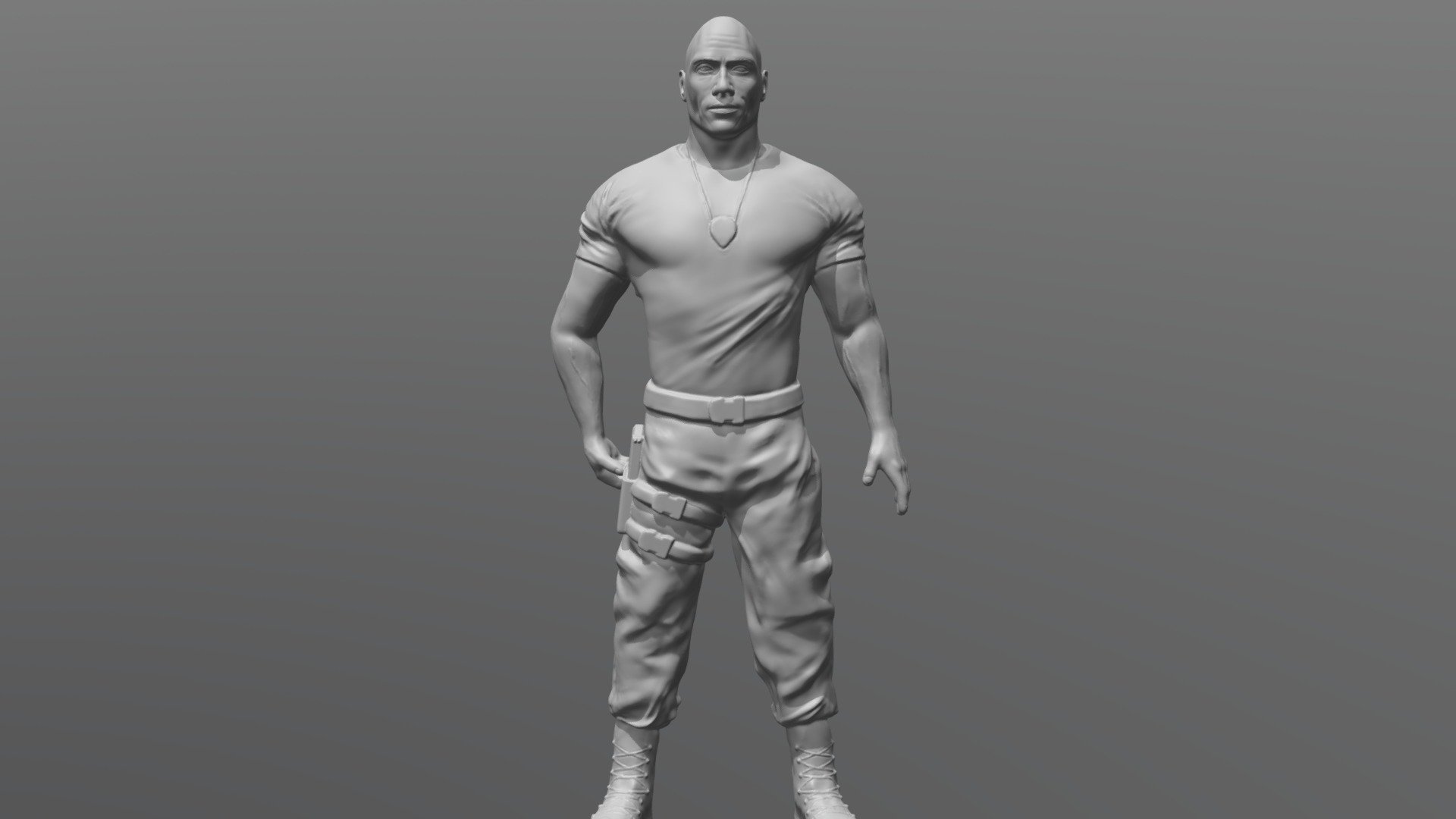 Among Rocks Dwayne Johnson 3D Printed 