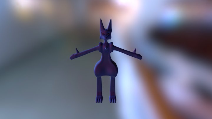 Dark Lucario 3D Model