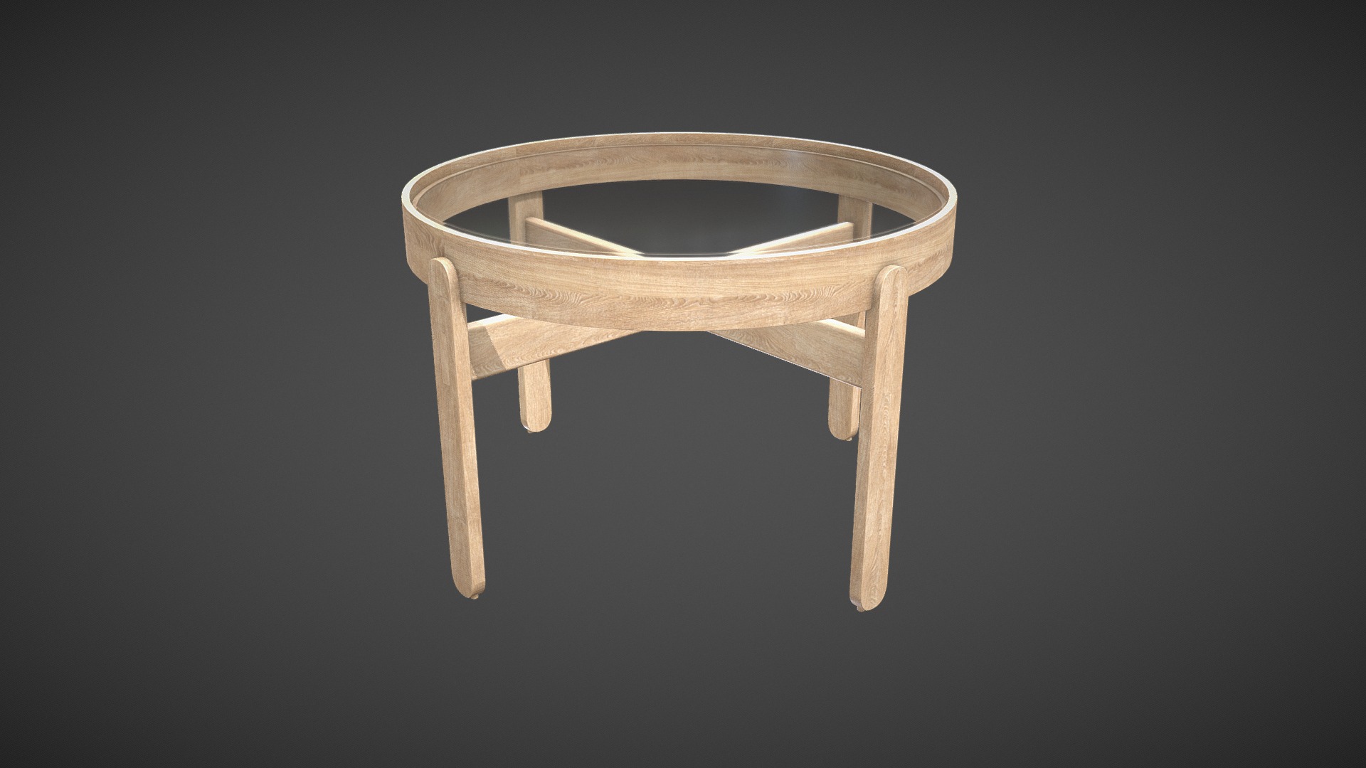 3D model Sidetable Mirzam H39 D60 - This is a 3D model of the Sidetable Mirzam H39 D60. The 3D model is about a wooden chair with a cushion.