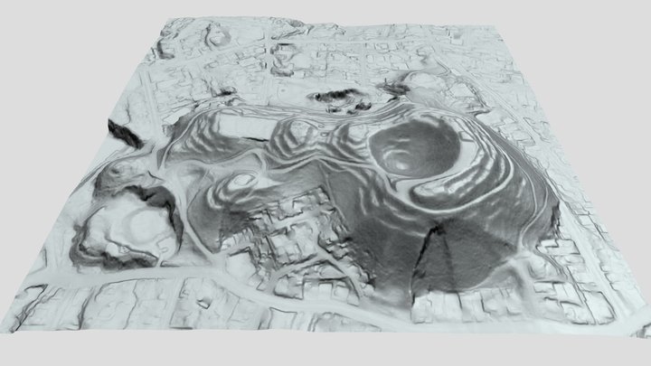 Maungawhau / Mount Eden via LIDAR 3D Model