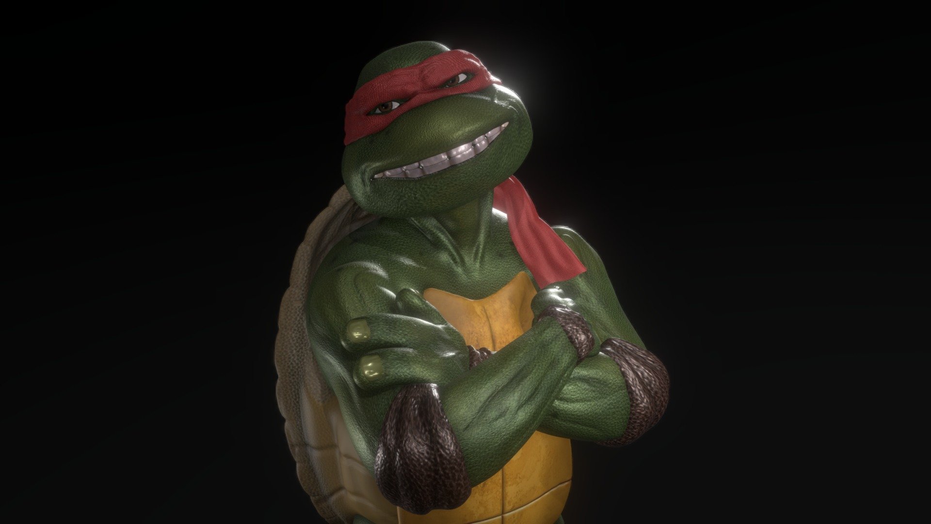 3D model Raphael Teenage Mutant Ninja Turtle VR / AR / low-poly