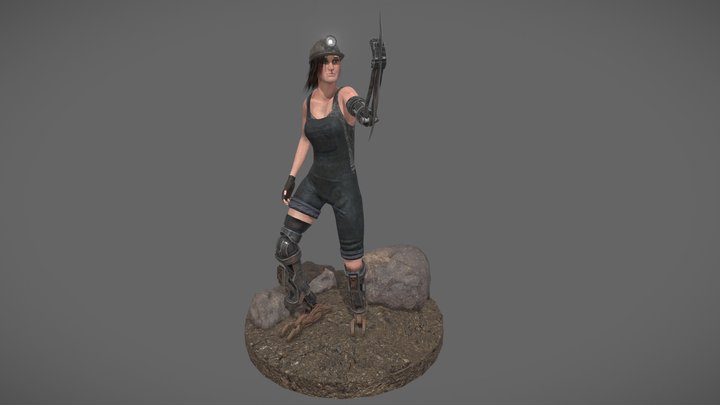 Cyborg Miner 3D Model