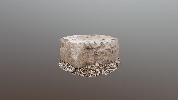 Photogrammetry Rock Reuced Polys 3D Model