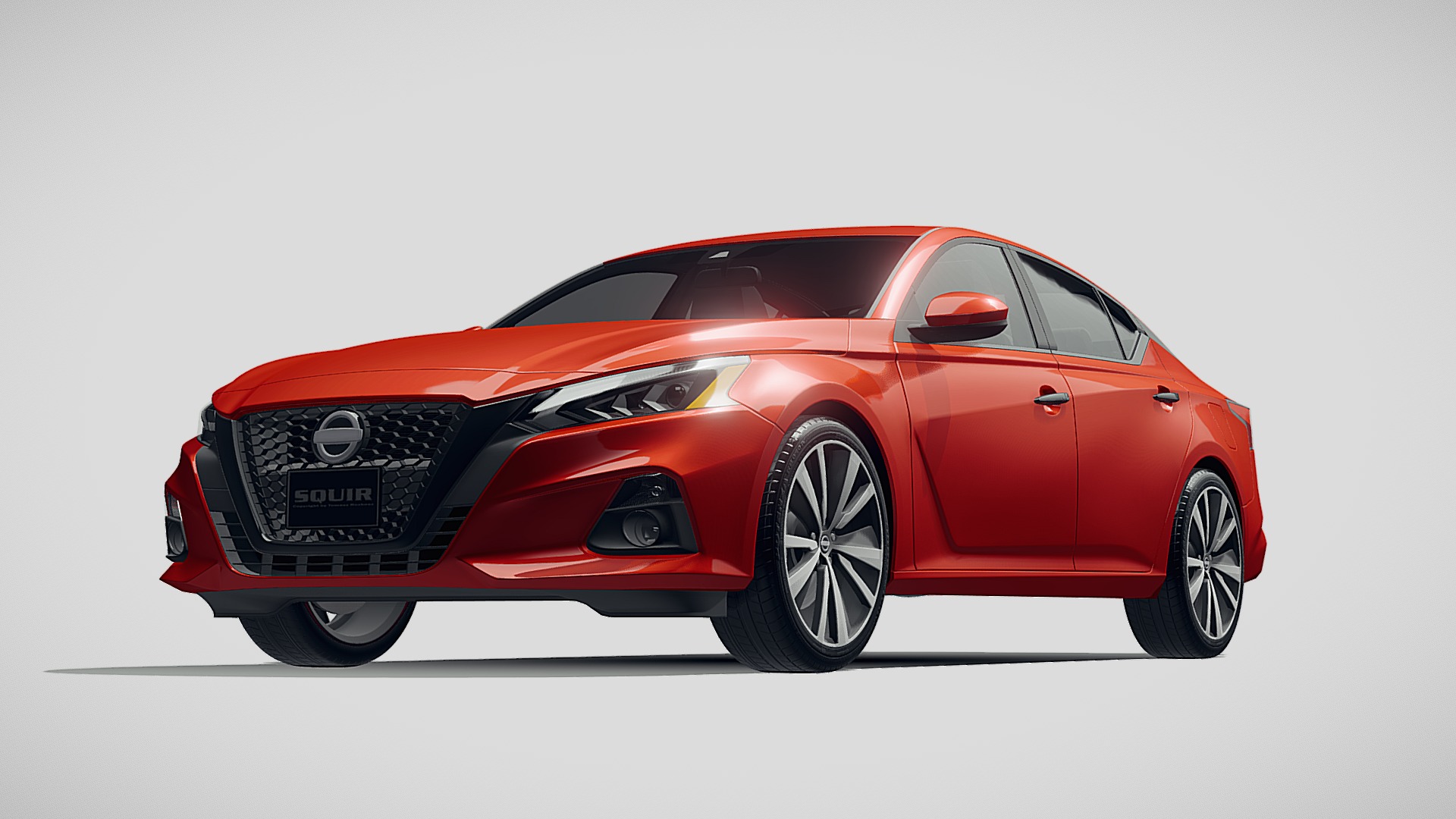 3D model Nissan Altima 2019 - This is a 3D model of the Nissan Altima 2019. The 3D model is about a red sports car.