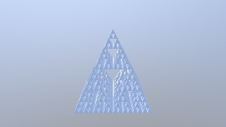 Fractal Quadrangular Pyramid 3D Model