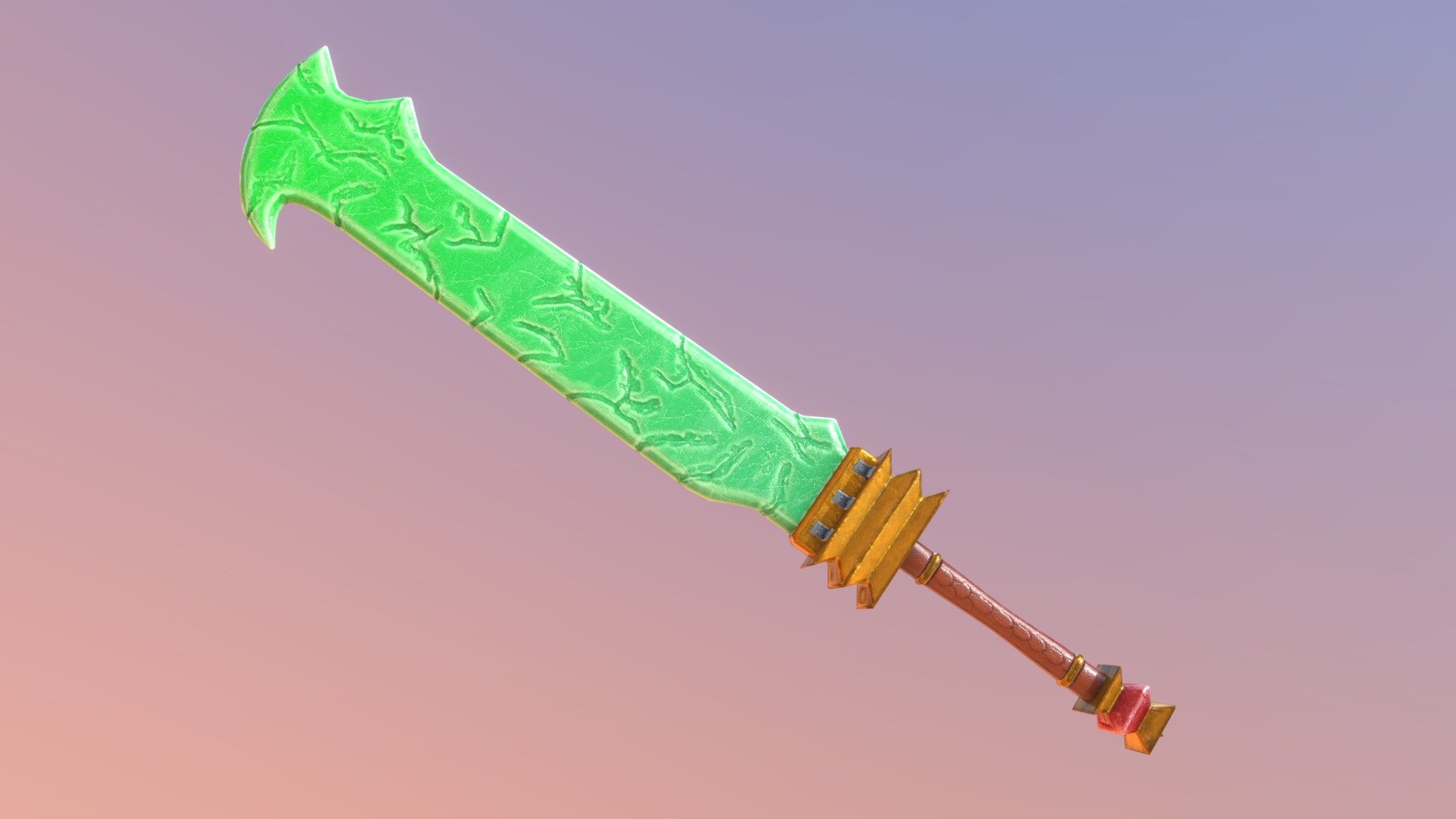 Jade Blade - 3D model by jordan_hull [223496e] - Sketchfab