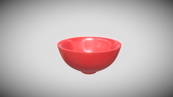 Plastic Bowl 3D Model
