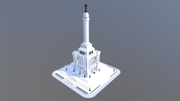 Monumento a los Héroes de la Restauración 3D Model