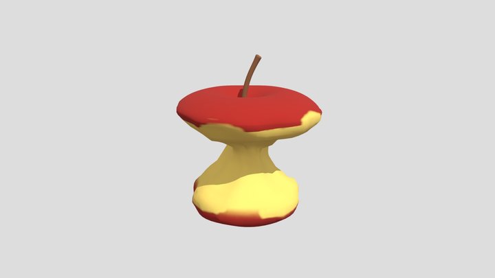 Apple Core 3D Model