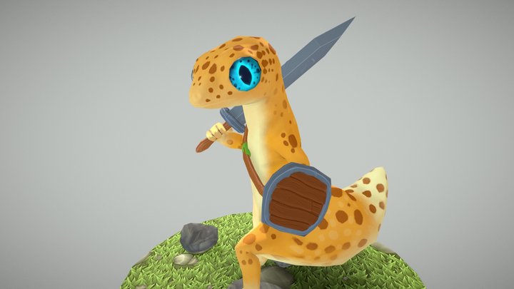 Leopard Hunter 3D Model