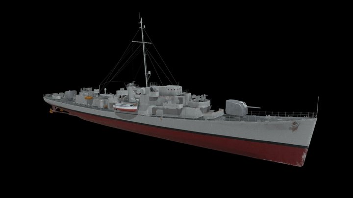 Samuel B. Roberts 1944 3D Model