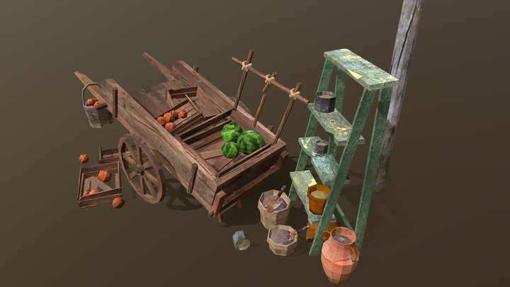 DAE 5 Finished props - FOREST LONER 3D Model