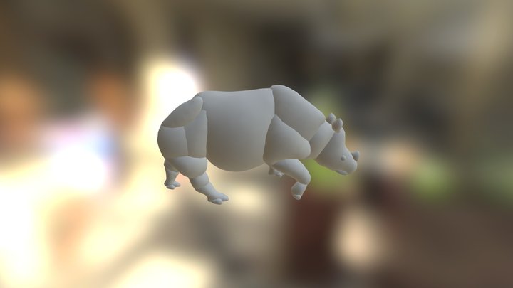 Indian Rhino 3D Model