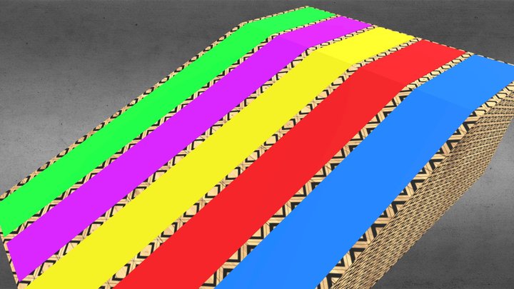 COLOURFUL SLOPE SLIDE FOR GAME / WATER SLIDE 3D Model