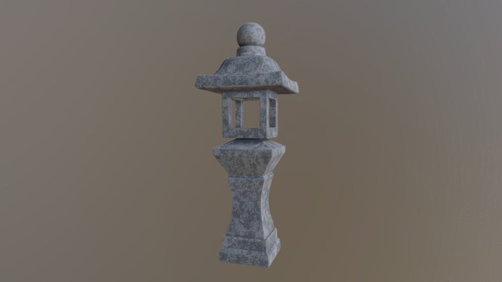 Japanese Garden Statue 3D Model