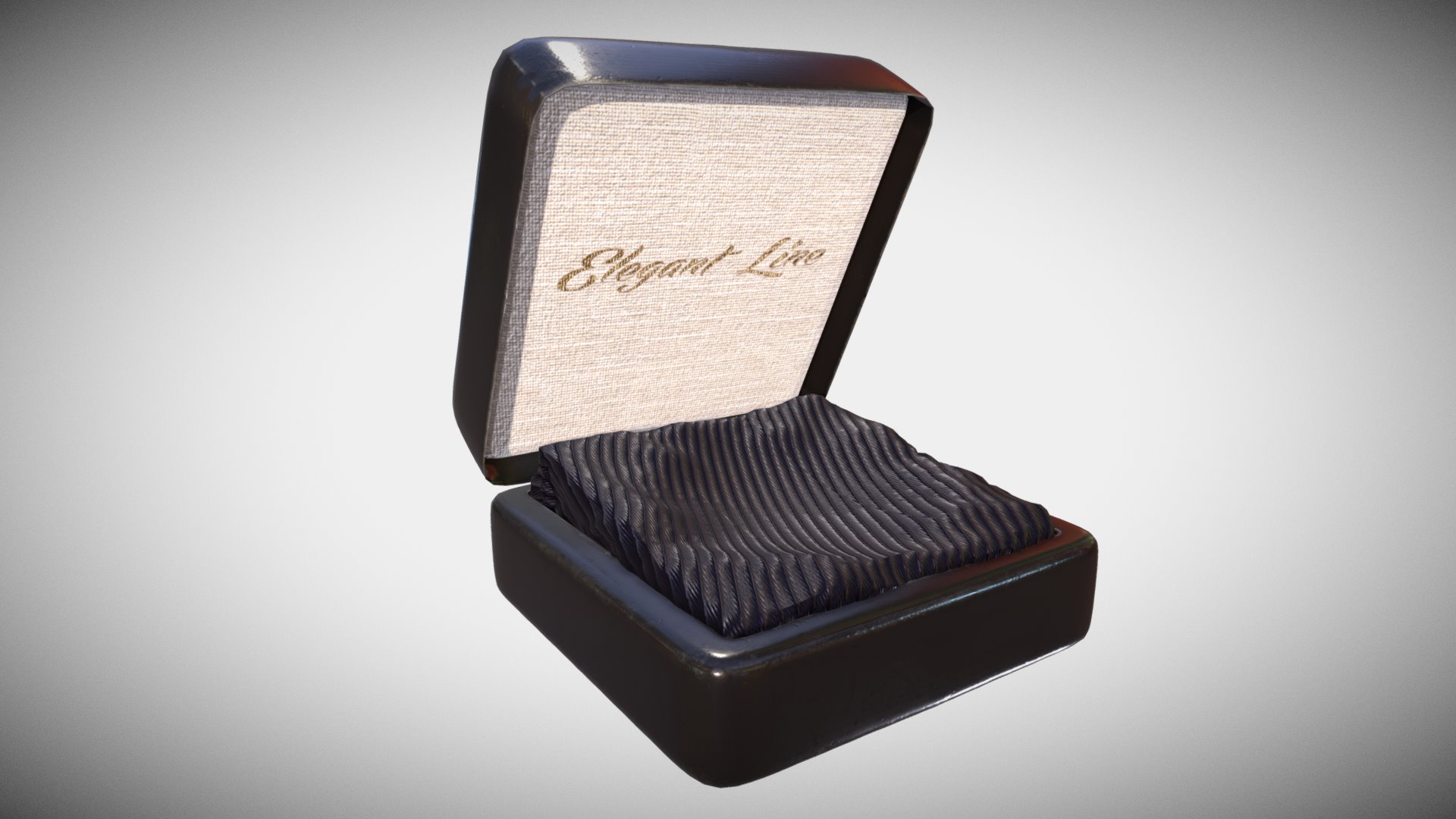 3D model Jewel Case - This is a 3D model of the Jewel Case. The 3D model is about a black box with a logo.