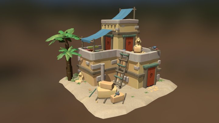 Ancient Egyptians Stonemasons and Potters 3D Model