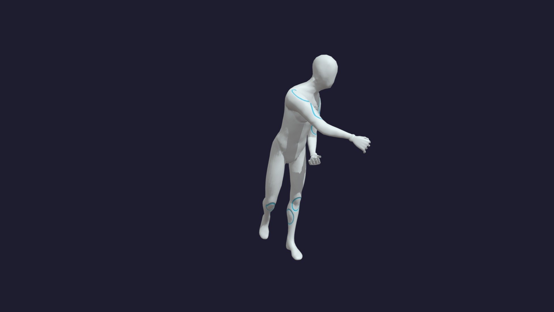 Waiter distributes menu — Sketchfab embed 3D viewer