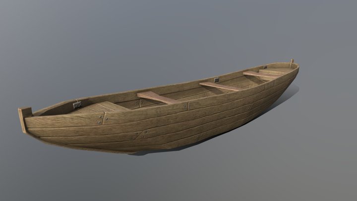 Slim Boat 3D Model